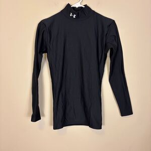 Under Armour Black Compression Mock Neck Long Sleeve Shirt Women's Small